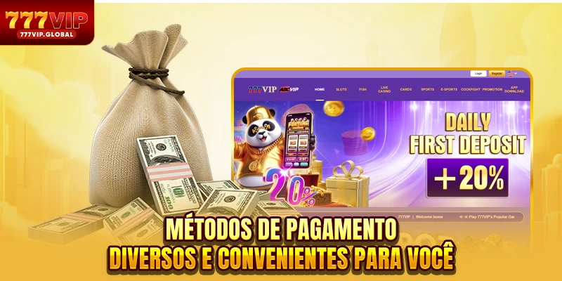 Métodos de pagamento diversos e convenientes para você